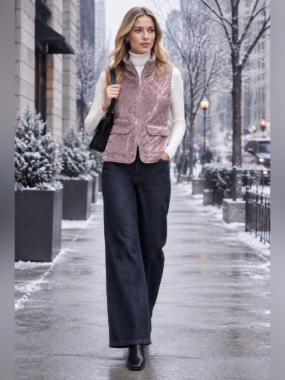 ACTIVE USA Blush Quilted Vest